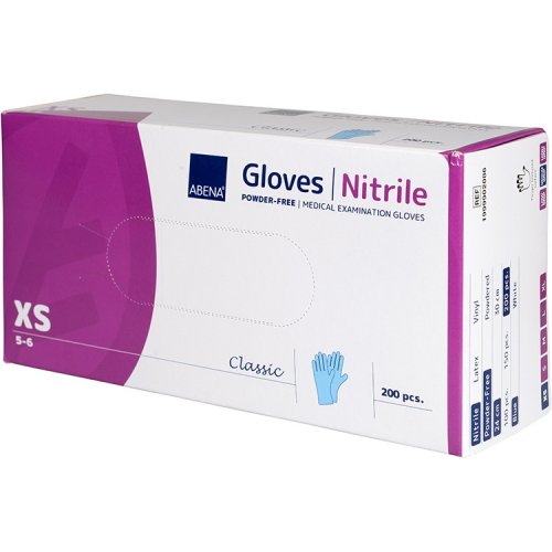 Nitriilikäsine Abena Classic sin XS /100, hinta 4,11€