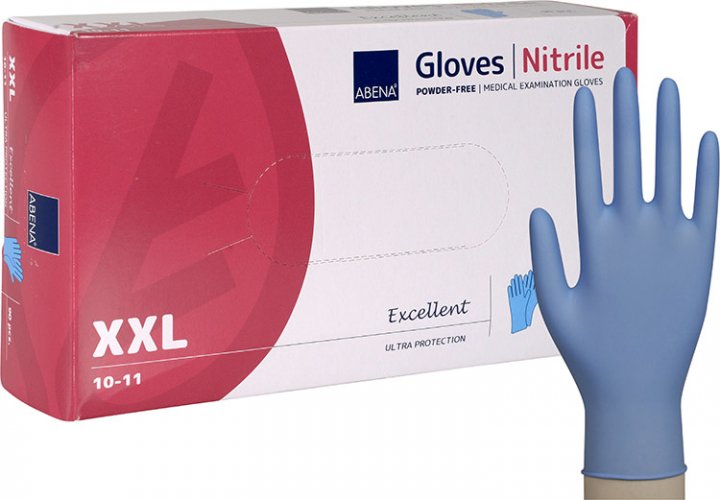 Nitriilikäsine Abena Excellent sininen XXL /90, hinta 8,66€