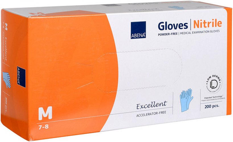 Nitriilikäsine allergisille Abena Excellent mustikka M /200, hinta 11,81€