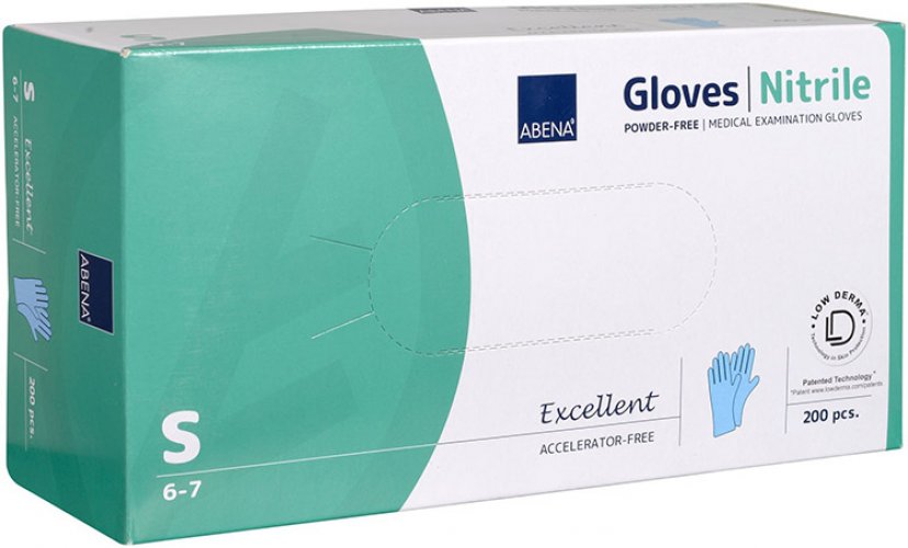 Nitriilikäsine allergisille Abena Excellent mustikka S /200, hinta 11,81€