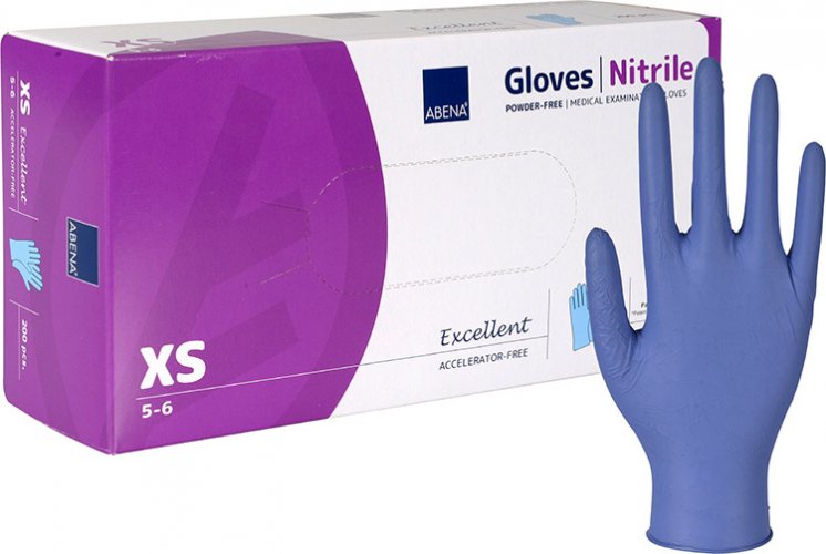 Nitriilikäsine allergisille Abena Excellent mustikka XS /200, hinta 12,61€