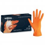 Nitriilikäsine Gripzzly puuteriton oranssi m