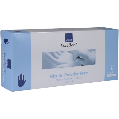 Nitriilikäsine L Abena excellent pitkä sininen 100kpl, hinta 14,85€