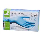 Nitriilikäsine Q-CONNECT S sininen/100