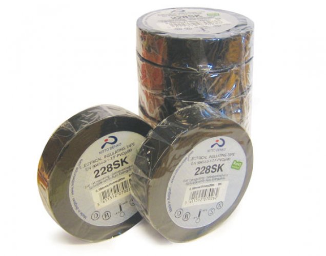 NITTO 228 SK 19MMX20M MUS PVC-SÄHKÖTEIPP, hinta 2,83€