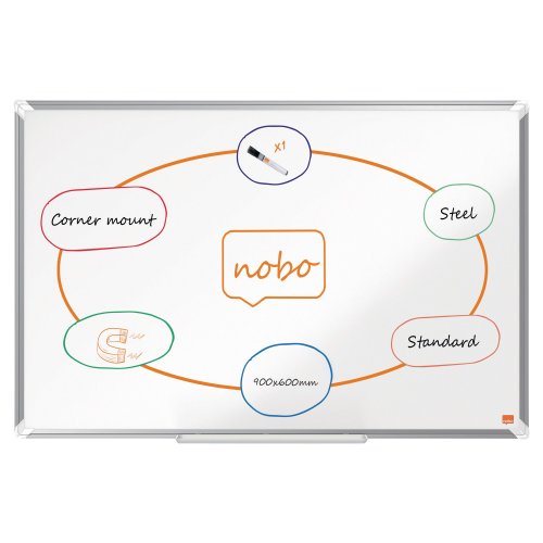 Nobo v/taulu premium plus steel 90x60cm, hinta 90,43€