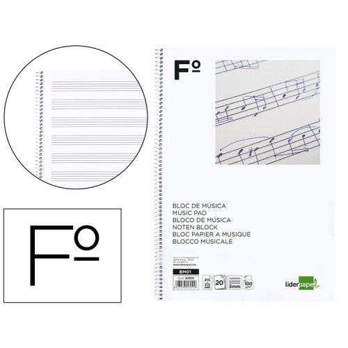 Nuottivihko Liderpapel A4+/20 100G, hinta 1,69€