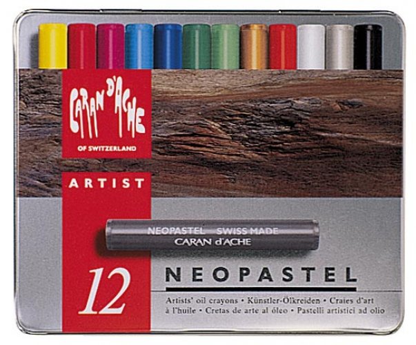 öljypastelliliitu Caran DAche Neopastel värilajitelma /12, hinta 43,20€