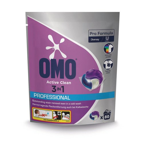 Omo professional formula active clean 3in1 pyykinpesukapseli 80kpl, hinta 29,49€