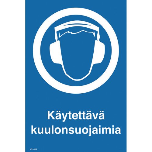 Opaste käytettävä kuulonsuojaimia, hinta 29,53€