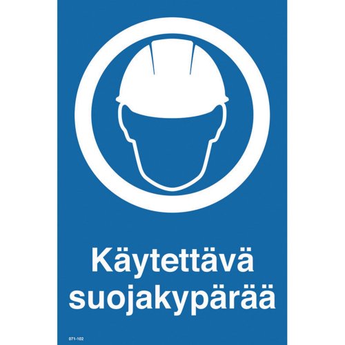 Opaste käytettävä suojakypärää, hinta 29,53€