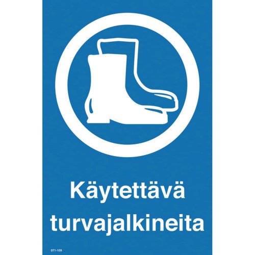 Opaste käytettävä turvajalkineita, hinta 29,53€