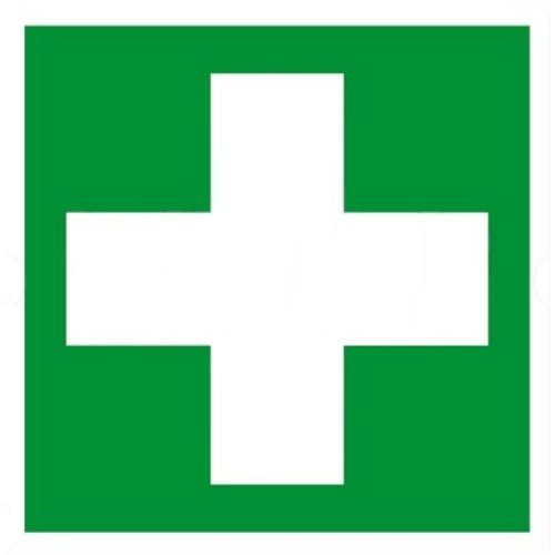 Opastekilpi risti tarra 15 x 15 cm, hinta 12,56€