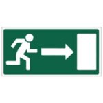 Opastekyltti hätäpoistumistie oikea