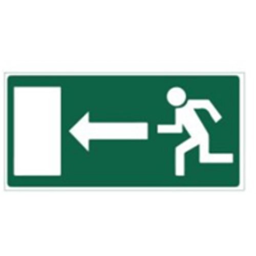 Opastekyltti hätäpoistumistie vasen, hinta 24,80€