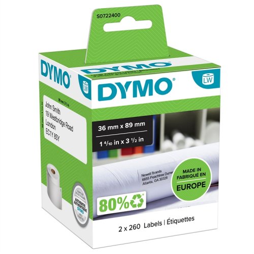 Osoitetarra DYMO LabelWriter 36 x 89 mm /520, hinta 33,87€