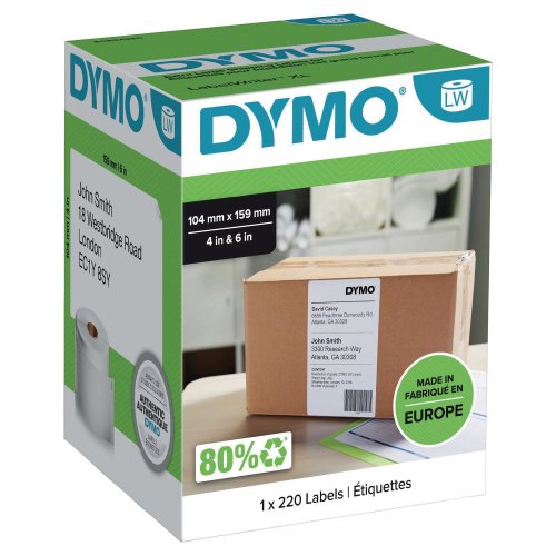 Osoitetarra Nauha Dymo lw 104 x 159mm erittäin suuri 220kpl, hinta 32,79€