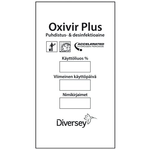 Oxivir plus käyttöliuosetiketti 10kpl, hinta 5,22€