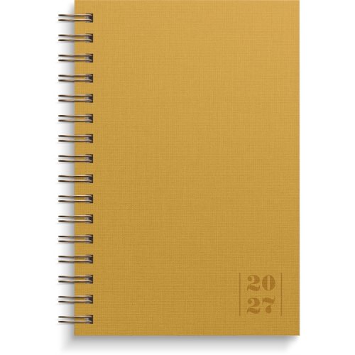 Päiväkirja 2027 Textile sinapinkeltainen, hinta 21,56€