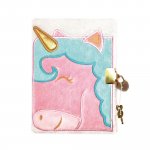 Päiväkirja Pehmeä yksisarvinen 12,5 x 17cm 240 sivua viivat