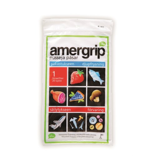 Pakastepussi Amergrip 1L 20 kpl, hinta 2,64€