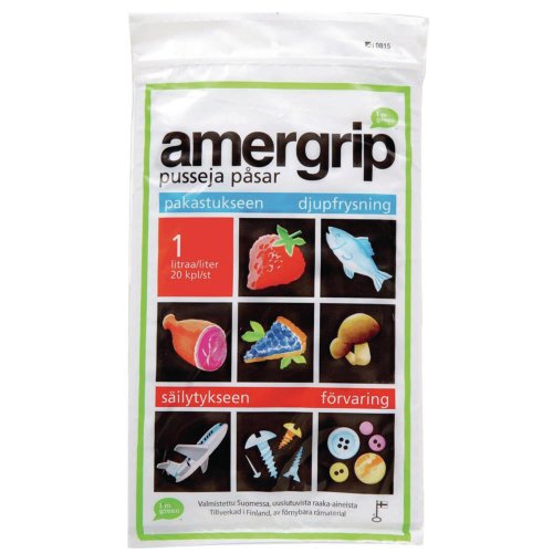 Pakastuspussi Amergrip 1l 170 x 220mm 20kpl, hinta 3,38€