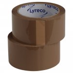 Pakkausteippi Lyreco no-noise 50mm x 100m ruskea 6kpl