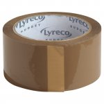 Pakkausteippi Lyreco budget pp 50mm x 66m ruskea 6kpl