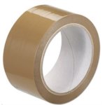 Pakkausteippi PP 50 mm x 66 m 28 mic ruskea