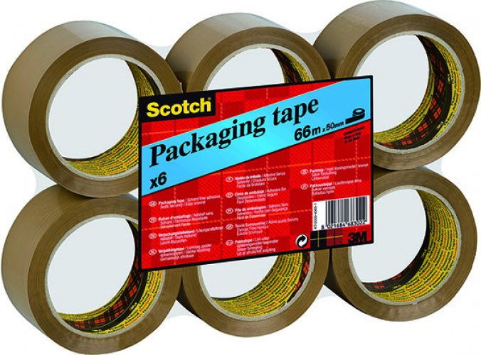 Pakkausteippi Scotch 371 50 mm x 66 m ruskea /6, hinta 19,04€
