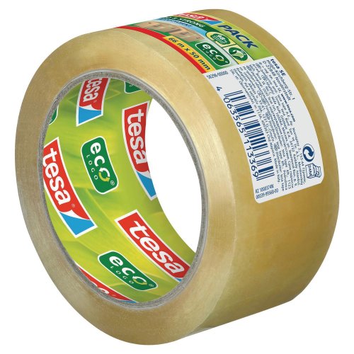 Pakkausteippi Tesa® 58296 bio & strong 50mm x 66m kirkas, hinta 11,84€