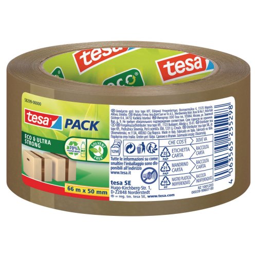 Pakkausteippi Tesa 58299 pet 50mm x 66m ruskea, hinta 7,25€