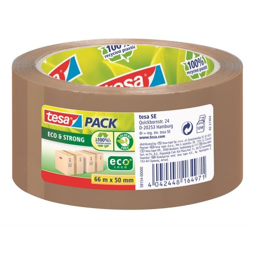 Pakkausteippi Tesapack eco & strong 50 mm x 66 m ruskea, hinta 6,14€
