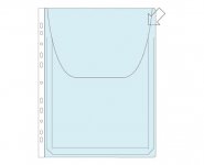 Paljetasku läpällä A4+ 180 mic PVC /50