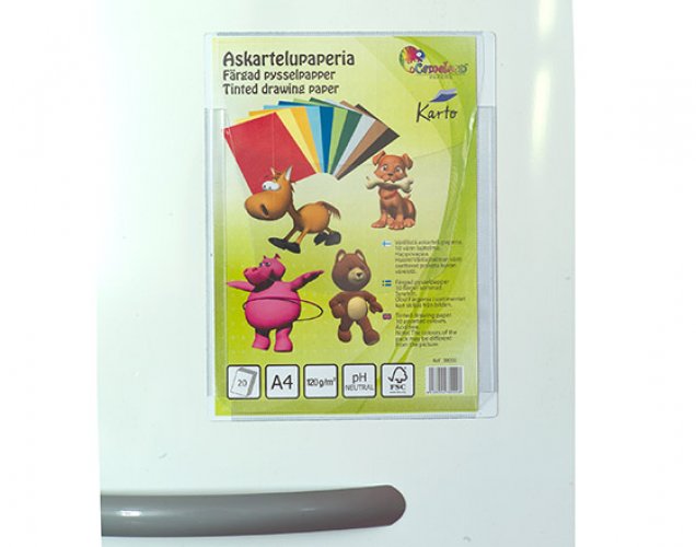 Paljetasku läpällä magneettinen A4 180 mic PVC, hinta 12,54€