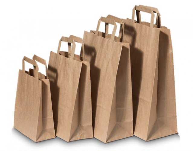 Paperikassi 32 x 12 x 41 cm ruskea /250, hinta 81,67€