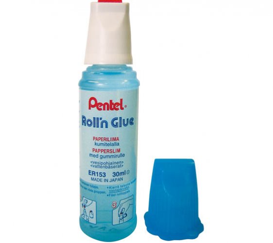 Paperiliima Pentel Rolln Glue Rubber Roller 30 ml, hinta 2,32€