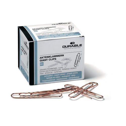 Paperiliitin Durable 77mm pyöristetty 100kpl, hinta 8,50€