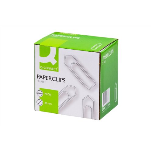 Paperiliitin Q-CONNECT galvanoitu 26 mm /2000, hinta 3,20€