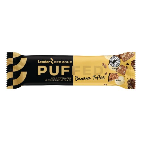 Patukka Leader puffed banana & toffee 40g gluteeniton 24kpl, hinta 56,57€