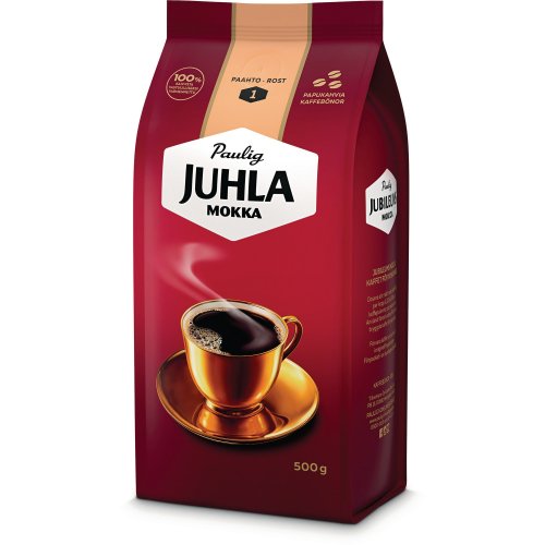 Paulig juhla mokka kahvipapu vaalea paahto 500g, hinta 15,05€