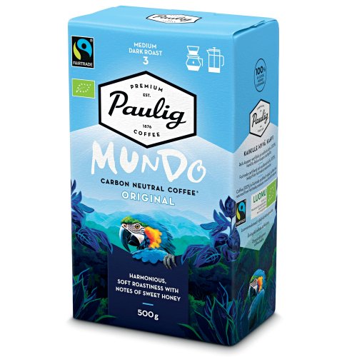 Paulig Mundo Kahvi luomu suodatinjauhatus keskipaahto 500g, hinta 17,03€