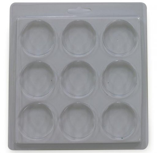 Peiteväripaletti 9 värille Wennström 42 mm tyhjä, hinta 4,58€