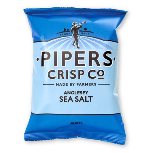 Perunalastu Pipers Anglesey Sea Salt Crisps 40 g, hinta 1,81€