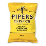 Perunalastu Pipers Lye Cross Cheddar & Onion Crisps 40 g