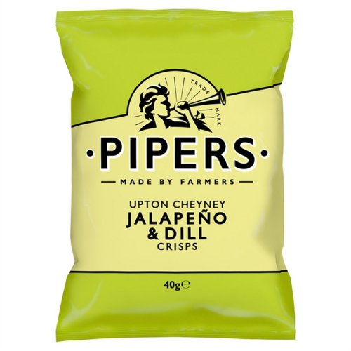 Perunalastu Pipers Upton Cheyney Jalapeno & Dill Crisps 40 g, hinta 1,81€