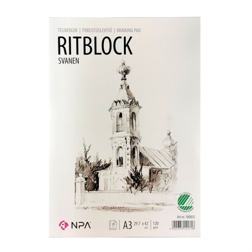 Piirustuslehtiö A3/30 120G, hinta 7,11€