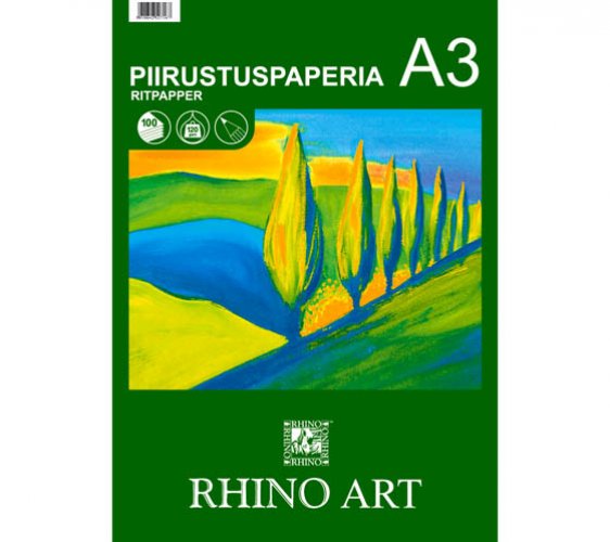 Piirustuslehtiö Rhino Art A3/100 120G, hinta 9,05€