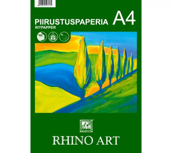 Piirustuslehtiö Rhino Art A4/100 120G, hinta 4,96€