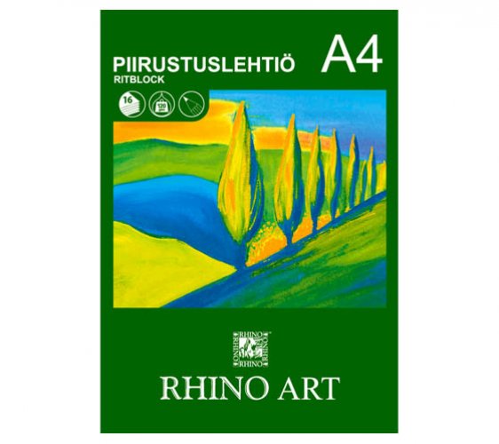 Piirustuslehtiö Rhino Art A4/16 120G, hinta 1,76€